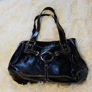 Liz and co patent leather shoulder purse bag